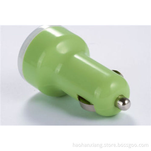 Mini dual-port USB car charger